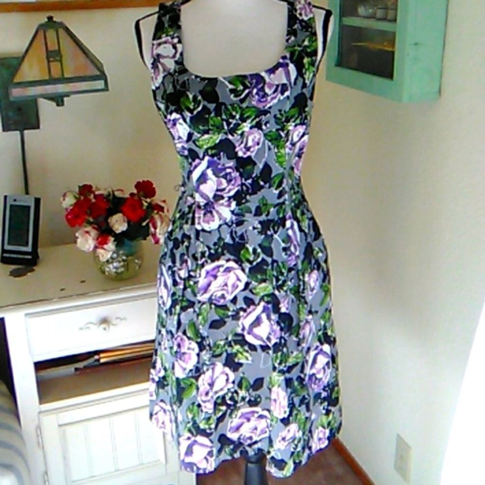 Apt. 9  Dark Floral Dress